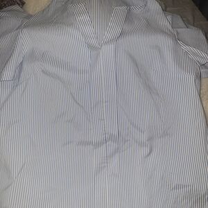 SHEIN Women Light Blue Striped Shirt